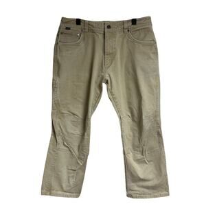 KUHL Rydr Men's Pants/Jeans Size 35x30 Patina Dye Tan Jeans 5 Pocket
